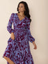printed-tie-neck-balloon-sleeve-maxi-dress OhSoStyled at Sophia's Style-4